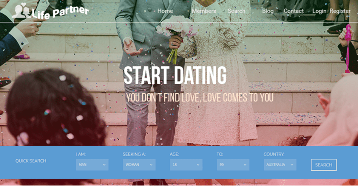 matrimonial dating website made using dating software